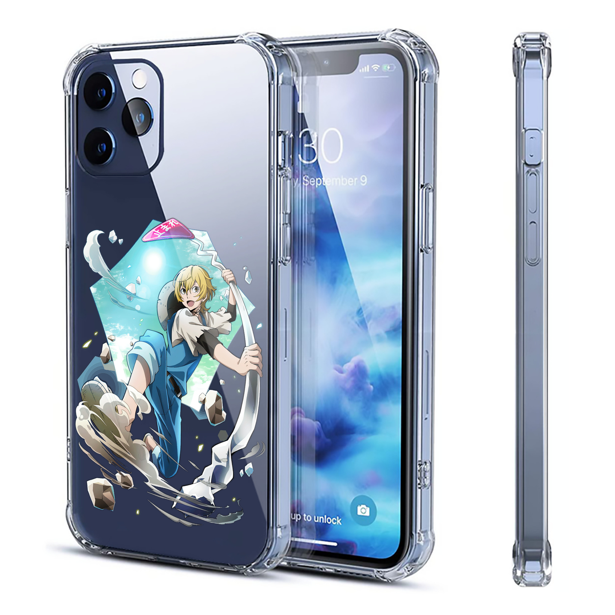 （画像用） 文豪ストレイドッグス Bungo Stray Dogs 【iPhone 12シリーズ対応】透明スマホケース（クリアソフトケース）